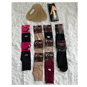 1990s Women’s Hosiery Wardrobe Bundle 19 Pairs Trouser & No Show Socks New 9-11